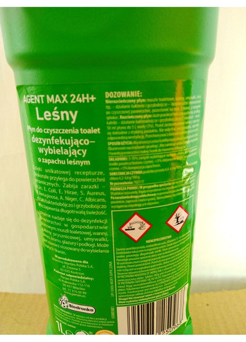 Чистящий унитаз Agent Max 1,1л. Свежесть леса Biedronka (356671632)