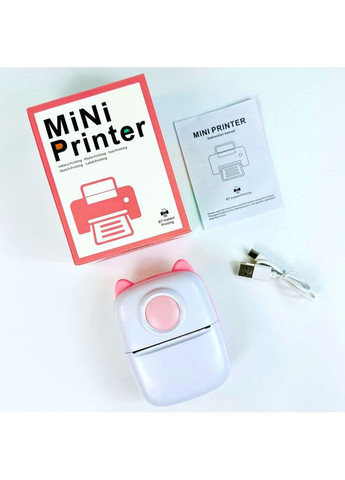 Портативний міні принтер Mini Printer X2 Bluetooth для смартфона, термодрук 203 dpi, бездротовий кишеньковий принтер, рожевий China (370441967)