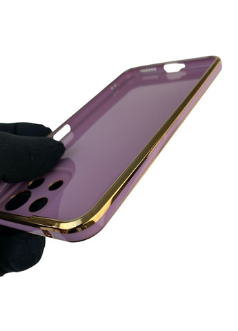 Чохол для Mi 11 Lite 5G NE глянцевий з кільцем MagSafe із золотою окантовкою на сяомі мі 11 лайт 5г не чорничний gs1 Xiaomi (366231569)