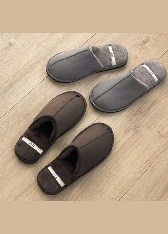 Серые домашние тапочки Fashion