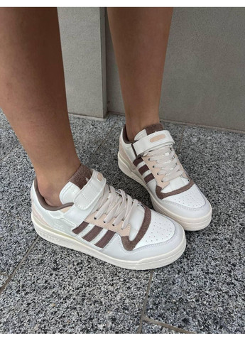 Білі Осінні кросівки чоловічі adidas low forum 8 адідас No Brand