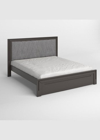 Односпальне дерев'яне ліжко Торонто Т2 (RAL9011)/Аляска 93 (сірий) 80х190 см (MBG-10097) Mebigrand (366085253)