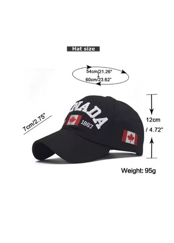 Кепка с вышивкой Canada, бейсболка с изогнутым козырьком белая, унисекс NPK (366547096)