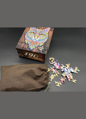 Пазл з фанери. Кицька. Розмір 450х310мм. 190 елементів HM furnitura (330603602)