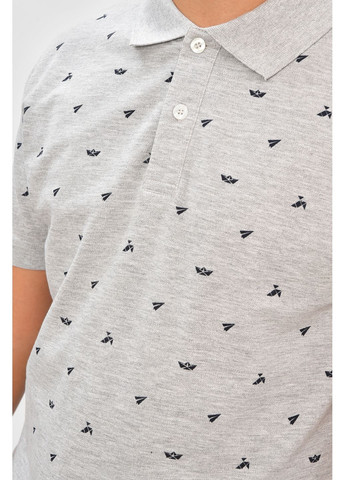 Сіра футболка чоловіча сірого кольору з принтом Let's Shop