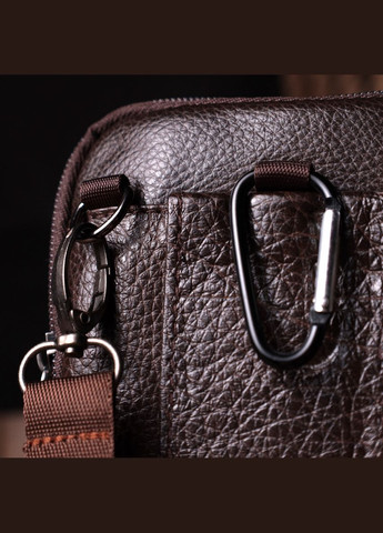 Компактная мужская сумка на пояс из натуральной кожи Vintage с несколькими карманами коричневая (sku_22141) No Brand (328922651)