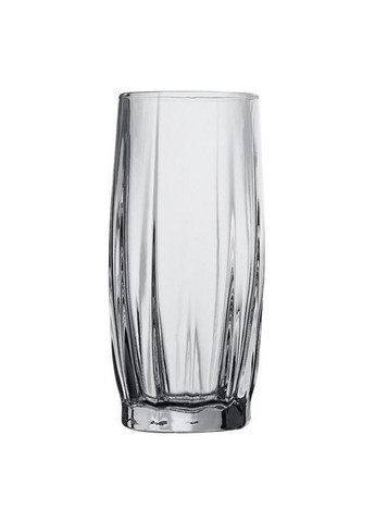 Набір високих склянок Dance 315мл 6шт для напоїв long-drink скляні склянки з рельєфними стінками Pasabahce (368977354)