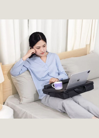 Підставка для ноутбука LA5 з тримачем для планшету/телефону,Екошкіра Black VHG (338221078)