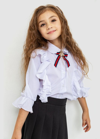 Белая однотонная блузка Ager демисезонная