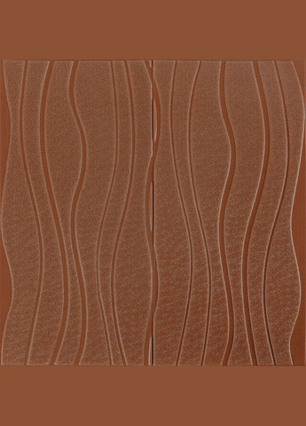 Самоклеюча декоративна настінностельова 3D панель коричневі хвилі 700x700x7мм (366) SW-00000849 Sticker Wall (292564588)