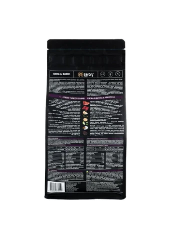 Корм сухой Medium Breeddult in Fresh Turkey and Lamb для взрослых собак средних пород от 10 до 25 кг Savory (388399023)