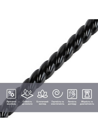 Молдинг 5000х10х7мм Чорний SW-00002682 Sticker Wall (354657401)