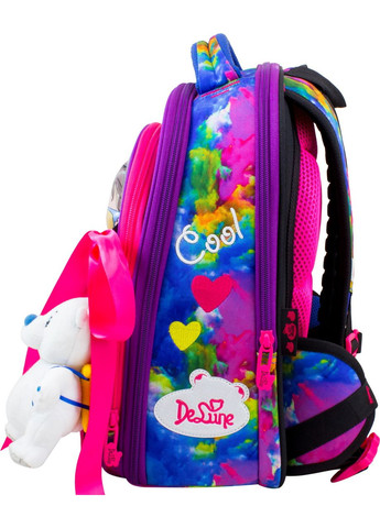 Шкільний рюкзак (ранець) з ортопедичною спинкою з пеналом і мішком для дівчинки для 1-4 класу 38х28х20 см (9-125) Delune (294181400)