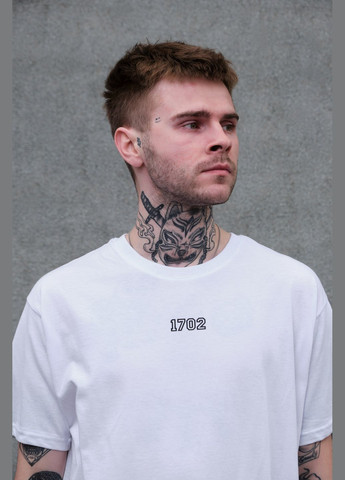 Белая мужская оверсайз футболка с принтом suki с длинным рукавом Without