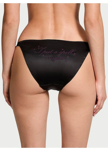 Черный комплект женского белья very sexy shine black (лиф 36c + трусики cheeky m) Victoria's Secret
