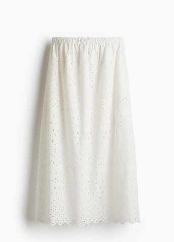Белая с орнаментом юбка H&M