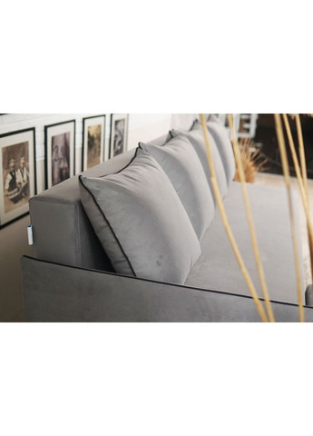 Угловой диван ортопедический MORRO Maxi еврокнижка 205x149 см (матрац Gold) графит Laura 15 (ISM-051367) iSmart (373644636)