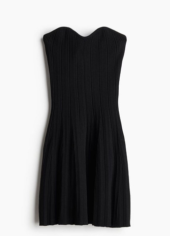 Черное деловое платье H&M однотонное