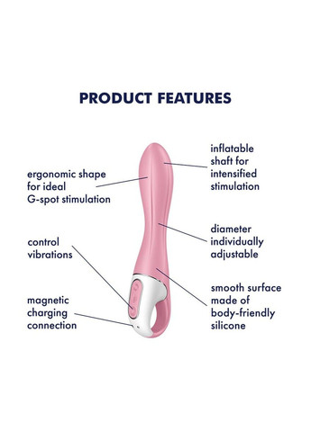 Вибратор точки G надувной Air Pump Vibrator 2 Satisfyer (315498080)