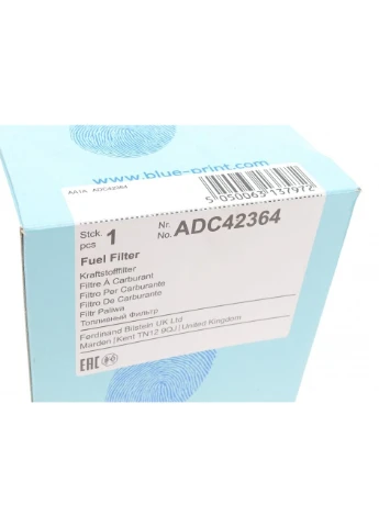 Фільтр паливний Mitsubishi Outlander III/Citroen C4/Peugeot 4008 1.8 HDI 12 ADC42364 UA63 Blue Print (345759188)