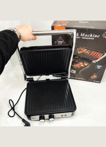 Гриль R.2684 електричний, сендвічниця, з регулятором температури та таймером 2000 Вт RAF (364664962)