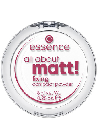 Прозрачная матированная компактная пудра Kompakt Puder All About Matt! Fixing, 8 g Essence (366889585)