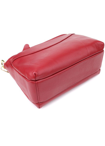 Сумка кросс-боди через плечо женская из натуральной кожи средняя Красный 38241 Vintage (355245181)