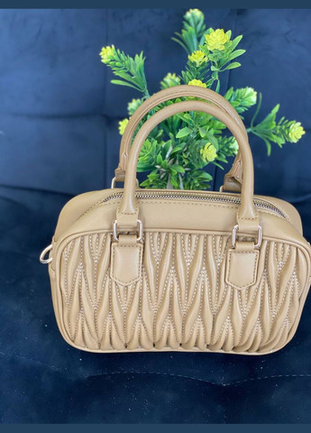 Маленькая женская сумка из жатой эко-кожи кофейного цвета 32058 Fashion (338187997)