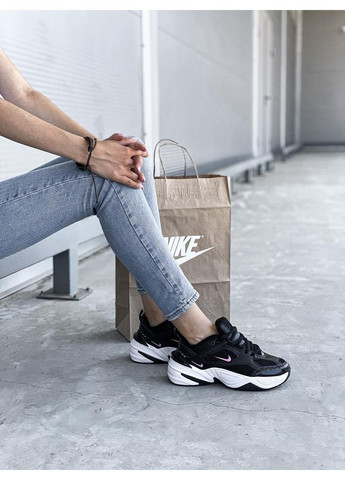 КРОСІВКИ ЖІНОЧІ NIKE M2K TEKNO BLACK WHITE «PINK LOGO» НАЙК М2К ТЕКНО No Brand рожеві демісезони (368858064)