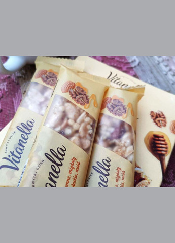 Ореховые батончики с медом, 3 штуки в упаковке (Чехия) Vitanella (348060021)