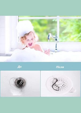 Фильтр для слива душа и ванны круглой форми для улавливания волос и мусора с креплением на присоске No Brand (324834224)