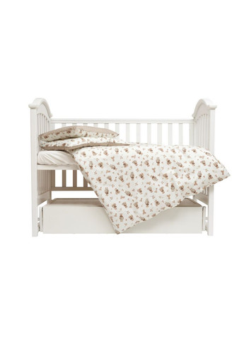 Комплект постільної білизни Satin Limited Love bears, 4 предмети, бежевий () Twins 3026-TSL-02LB (362184613)