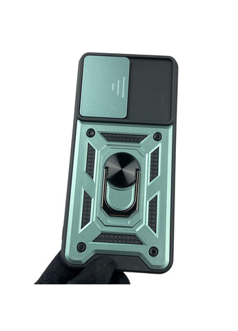 Чохол для Galaxy A12 (SM-A127) броньований з кільцем-тримачем підставкою зі шторкою на самсунг а12 зелений rg1 Samsung (366388151)