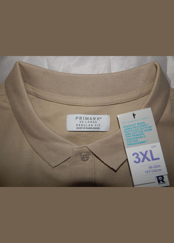 Бежева чоловічі футболки поло оригінал р.58 094fmls (тільки у вказаному розмірі, тільки 1 шт) Primark