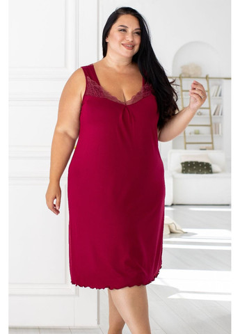 Бордовий демісезонний комплект для дому халат та нічна сорочка xxl+ км1220н марсала MiaNaGreen