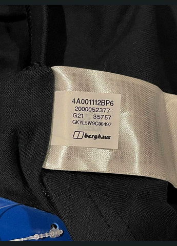 Чорна футболка майка з коротким рукавом Berghaus Mens Organic Front & Back Logo Tee - Black