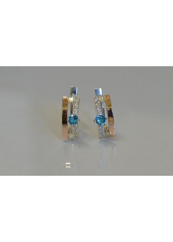 Серебряные серьги с золотыми накладками Silver Style (367112116)