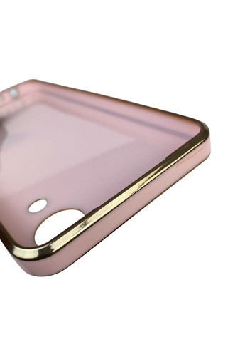 Чохол для Galaxy A03 core (SM-A032F) з кільцем MagSafe із золотою окантовкою на самсунг а03 кор пудровий gs1 Samsung (366228010)