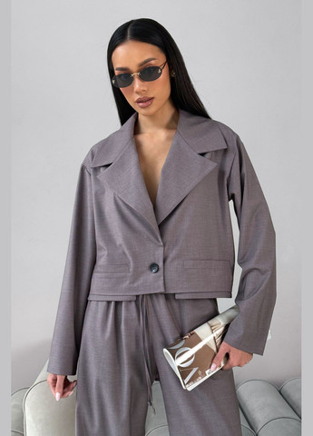 Коричневый женский пиджак Liton - всесезон