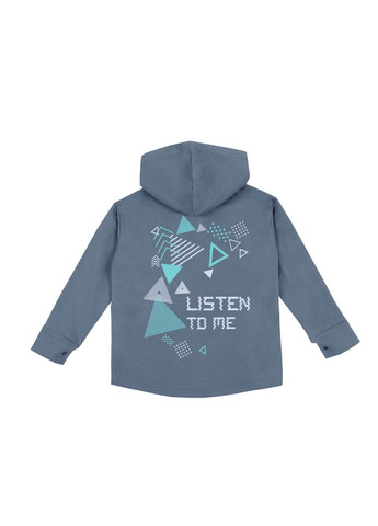 Серая повседневный рубашка с надписями GABBI