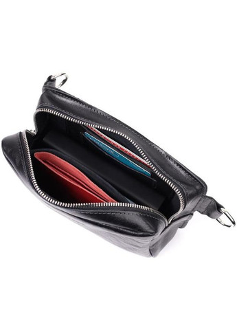 Сумка мужская через плечо кожаная бананка на пояс Черный 2857-85983 Grande Pelle (322326587)