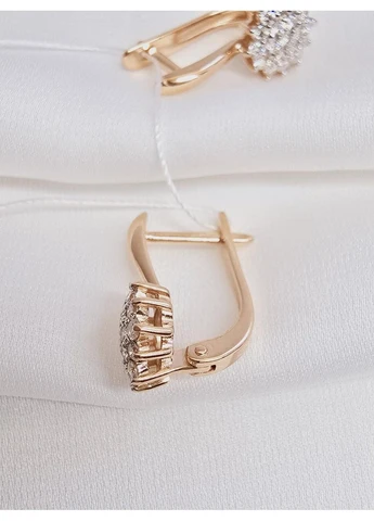 Золоті сережки з діамантами 2113196201-7п SOVA jewelry house (395019164)