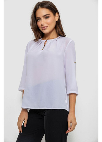 Біла блуза однотонна,, 230r1121-8 Ager