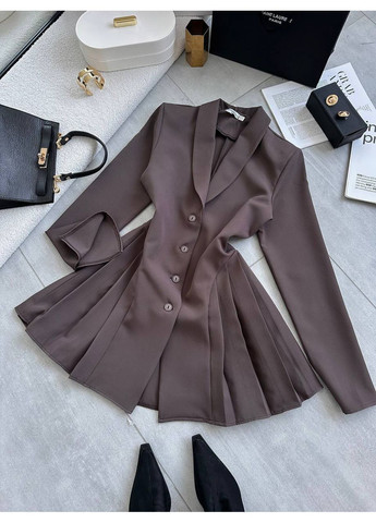 Коричневое вечернее женское платье платье-жакет No Brand