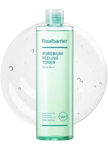 Ензимний пілінг-тонер Pore Bium Peeling Toner для боротьби із чорними точками 305 ml Real Barrier (315819753)