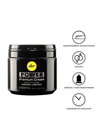 Анальна змазка POWER 500 мл, водно-силіконова, густа, ідеальна для фістингу Pjur (335394771)