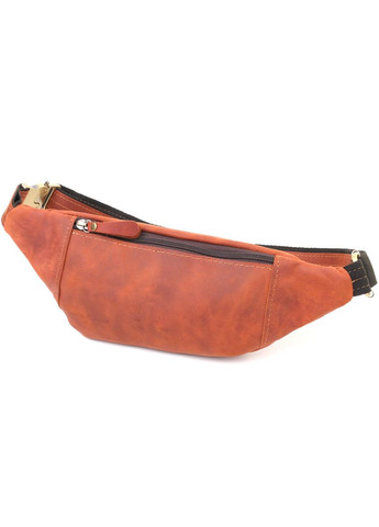 Бананка для мужчин винтажная кожаная рыжая 34×12×4 см 23122 Shvigel (362417640)