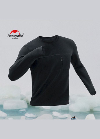 Термо-лонгслів чоловічий NH22NY009, зима, розмір XXL, чорний Naturehike (307172339)