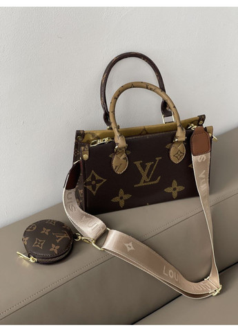 Сумка Louis Vuitton Reverse OnTheGo жіноча LV коричнева міні шопер крос боді No Brand (364488337)