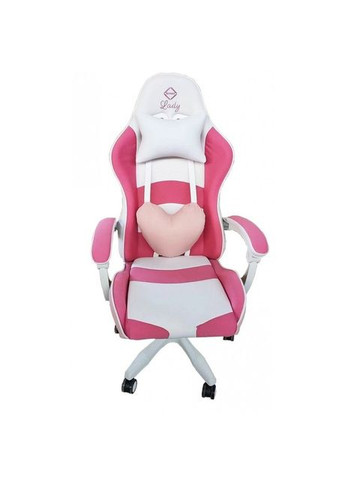Крісло геймерське рожево-біле Bonro Lady 807 (349820326)